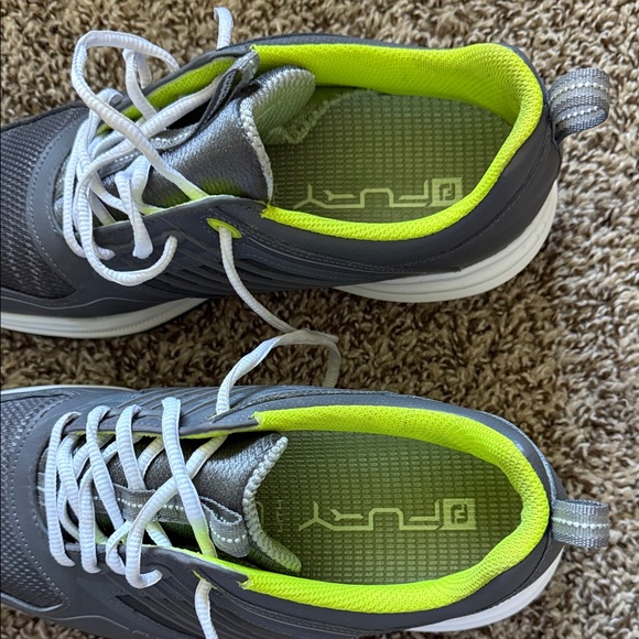 FootJoy Men's Golf Shoes in Gray and Neon Green - Picture 2 of 7